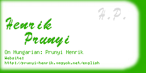 henrik prunyi business card